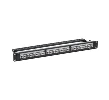 Патч-панель 19",1U,CAT6, 24 модуля RJ45, неэкранированная  RN6PPU24  DKC