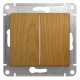 Glossa Дерево Дуб Переключатель 2-клавишный, сх.6, 10АХ  GSL000565  SE