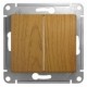 Glossa Дерево Дуб Переключатель 2-клавишный, сх.6, 10АХ  GSL000565  SE