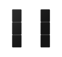 Набор накладок 3 группы для модулей F50; термопласт; черный матовый  A503TSASWM  Jung