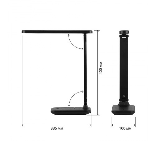 Светильник настольный NLED-495-5W-BK светодиодный аккумуляторный складной черный  Б0051473  ЭРА