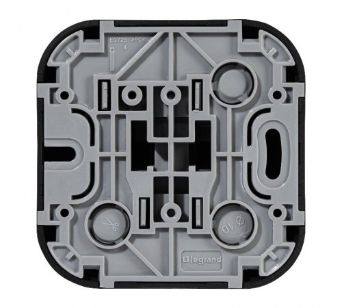 Quteo Чёрный Выключатель 1-клавишный 10А винтовые зажимы  782471  Legrand