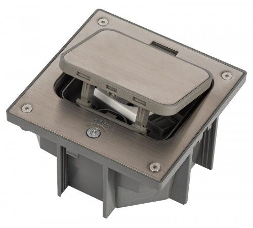 Люк напольный IP66 в бетон с розеткой, под шестигранник, серый  ОФИС 18-6002-03  Б0063273  ЭРА