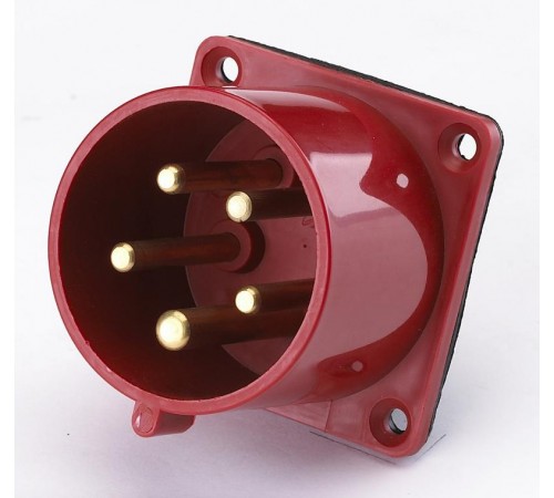 Вилка для скрытой проводки 615 3Р+РЕ+N 16А 380В IP44  26061DEK  DEKraft