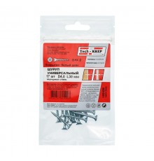 Саморез ШУц 4,0х30 пот. гол. (17 шт) - пакет ( 0,03 кг)  102428  Tech-KREP