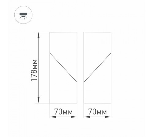 Светильник SP-TWIST-SURFACE-S60x60-12W Warm3000 (WH-BK, 30 deg)  026467  Arlight