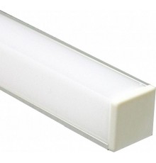 Профиль алюминиевый для светодиодной ленты угловой квадратный, серебро, CAB281  10300  Feron