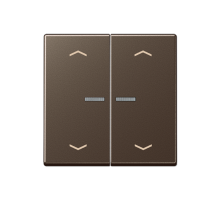 Клавиша для KNX кнопки, 2 группы, с окошком, символы стрелки; дюропласт; мокка  A102KO5PMO  Jung