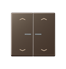 Клавиша для KNX кнопки, 2 группы, с окошком, символы стрелки; дюропласт; мокка  A102KO5PMO  Jung
