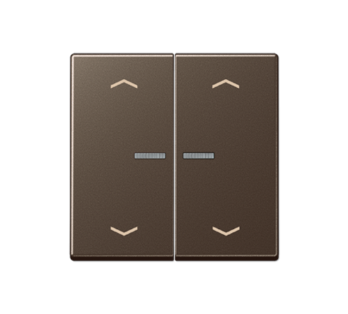 Клавиша для KNX кнопки, 2 группы, с окошком, символы стрелки; дюропласт; мокка  A102KO5PMO  Jung