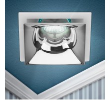Cветильник встраиваемый декоративный KL102 WH/CH MR16 GU5.3 белый хром  Б0056354  ЭРА