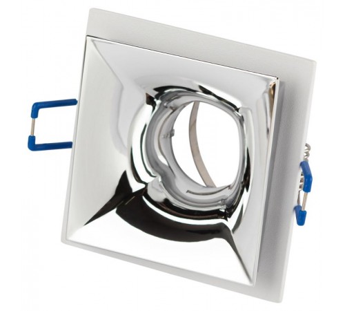 Cветильник встраиваемый декоративный KL102 WH/CH MR16 GU5.3 белый хром  Б0056354  ЭРА