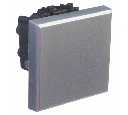 Инвертор (промежуточный переключатель) одноклавишный модульный, "Avanti", "Закаленная сталь", 2 модуля  4404122  DKC