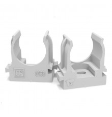 Крепеж-клипса для труб для монтажного пистолета серая в п/э д20 (100шт/900шт уп/кор)  PR13.0120  Промрукав