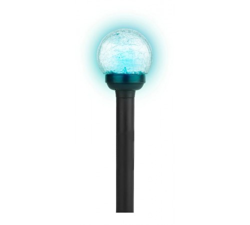 Cветильник садовый декоративный SL-PL33-CRAC на солнечной батарее, пластик,стекло, черный, 33 см (12/672)  Б0018818  ЭРА