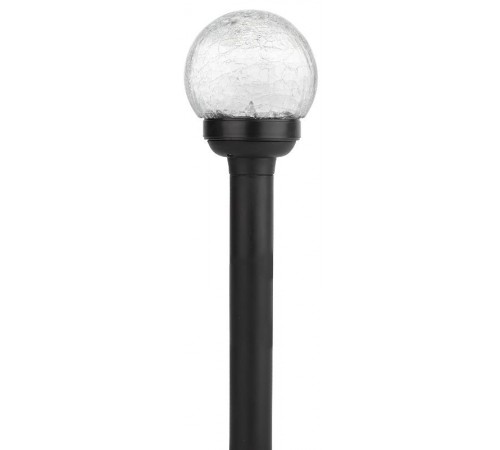 Cветильник садовый декоративный SL-PL33-CRAC на солнечной батарее, пластик,стекло, черный, 33 см (12/672)  Б0018818  ЭРА