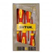 Набор отверток 1000В 6 шт. картон, SHTOK  376361  КЭАЗ