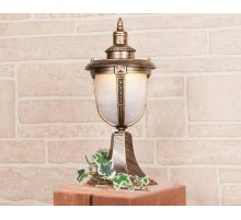 Светильник садово-парковый GLYF-2010S Atlas S черное золото  a028007  Elektrostandard