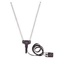 ТВ антенна комнатная телескопическая, 4 секции, с адаптером "Усы" (модель RX-107-4)  34-0107-4  REXANT