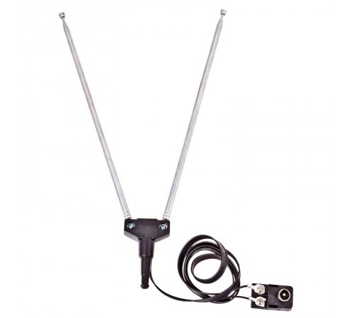 ТВ антенна комнатная телескопическая, 4 секции, с адаптером "Усы" (модель RX-107-4)  34-0107-4  REXANT