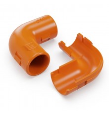 Соединитель угловой разборный оранжевый d16 мм (100шт/1000шт уп/кор)  PR13.1216  Промрукав
