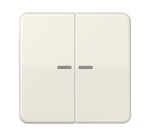 Клавиша для KNX кнопки, 2 группы с окошком; дюропласт; слоновая кость CD102KO5 Jung