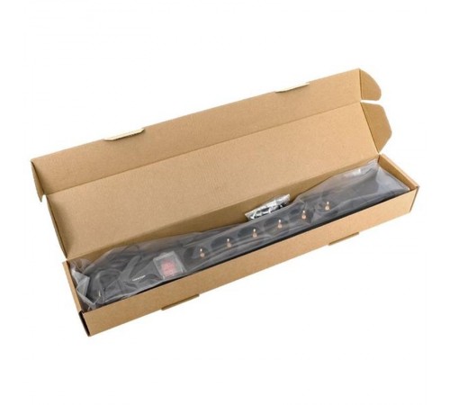 Блок розеток PDU TERACOM 19" 1U 16А/250В 6 розеток Schuko 2 метра 3x1,5 мм2 вилка Schuko  TRC-HPD-LS-16A-6SH-2MSH  EKF