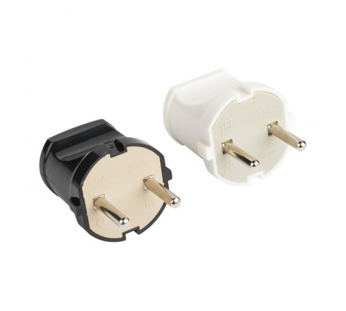 Вилка прямая б/з бел. 6А 250В EKF PROxima  AVP6-10  EKF