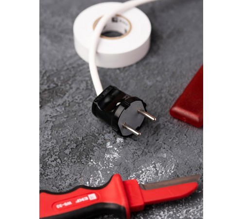 Вилка прямая б/з черн. 6А 250В EKF PROxima  AVP6-30  EKF