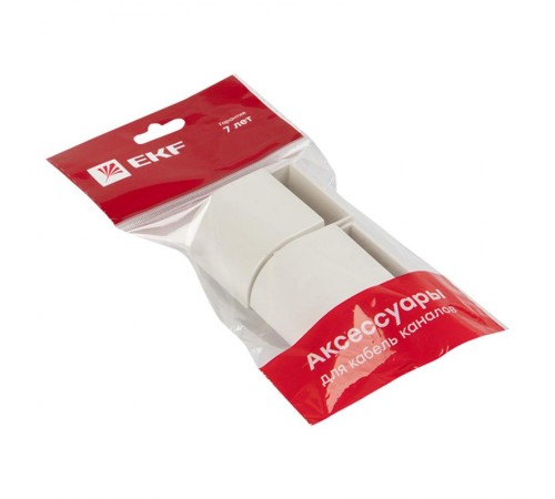 Заглушка (40х25) (4 шт) Plast EKF PROxima Белый    ecw-40-25x4   EKF