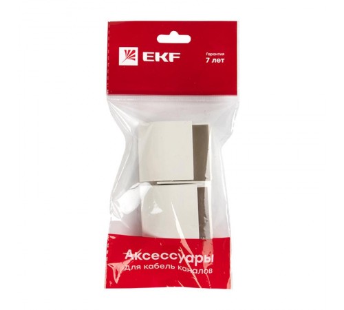 Заглушка (40х25) (4 шт) Plast EKF PROxima Белый    ecw-40-25x4   EKF