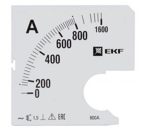 Шкала сменная для A961 800/5А-1,5 EKF PROxima  s-a961-800  EKF