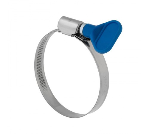 Хомут червячный 25-40/9-0,7мм, с ключом, нержавеющая сталь W2, (50 шт/уп)  07-0725-1  REXANT