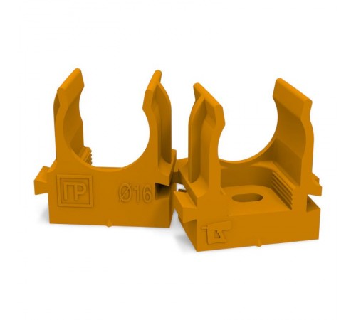 Крепеж-клипса для труб для монтажного пистолета оранжевая д16 (100шт/1100шт уп/кор)  PR13.0151  Промрукав