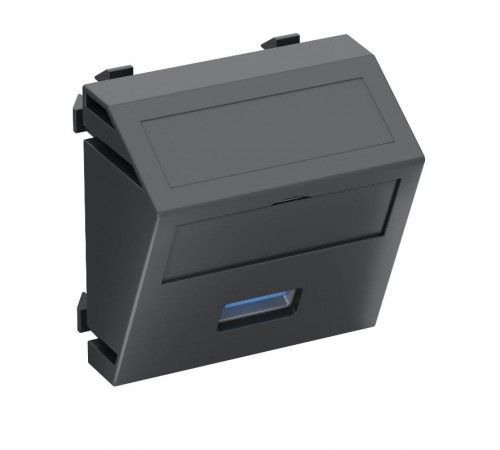 Мультимедийная рамка USB 3.0 A Modul45 (черный) (MTS-U3A S SWGR1)  6104889  OBO Bettermann