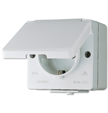 Штепсельная розетка SCHUKO для накладного монтажа 16A 250V ~ IP44  620W  Jung