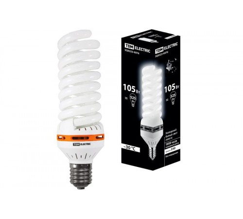 Лампа энергосберегающая КЛЛ-FS-105 Вт-4000 К-Е40 (85х280 мм)  SQ0323-0076  TDM