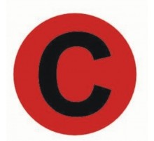 Наклейка "C" d=20мм PROxima  an-2-9-2  EKF