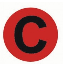 Наклейка "C" d=20мм PROxima  an-2-9-2  EKF