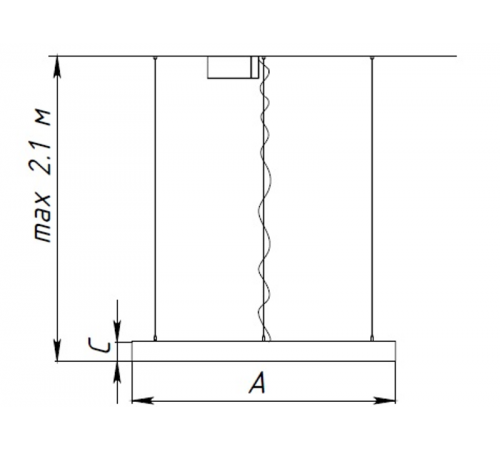 Светильник светодиодный CYCLE P LED 1200 BL 4000K  1101500530  Световые Технологии