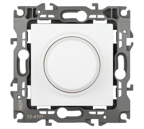 Светорегулятор ЭРА Серия 12 12-4101-01М поворотно-нажимной, 400ВА 230В, белый матовый   Б0065670  ЭРА