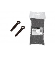 Дюбель-хомут для плоского кабеля 6-14мм черный (100шт)  SQ0539-0036  TDM