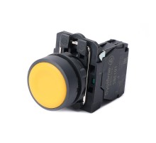 Кнопка SB5 в сборе модульная 22мм желтая с возвратом пластик 1НО  SB5AA51  SE