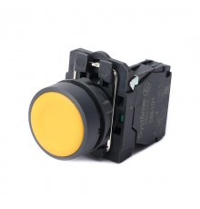 Кнопка SB5 в сборе модульная 22мм желтая с возвратом пластик 1НО  SB5AA51  SE