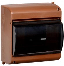 Корпус пластиковый навесной на 6 модулей КМПн 2/6 146х136х83мм IP30 дуб с прозрачной крышкой KREPTA 3  MKP42-N-06-30-09-D  IEK