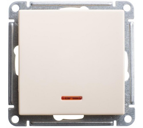 W59 Слоновая кость Переключатель 1-клавишный с подсветкой 10АХ  VS610-157-2-86  SE