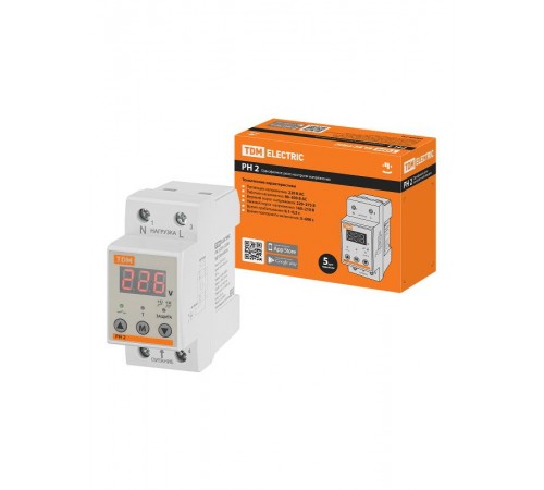 Реле напряжения 1ф РН 2 25А-220В (LED-дисплей)  SQ1504-0024  TDM