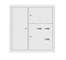 Щит этажный 3 кв. RAL9003 со слаботочным отсеком слева (1000х950х150)  mb29-v-3z-ral9003  EKF