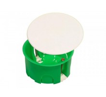 Коробка распределительная с/у 80х45 пластиковые лапки с крышкой (для полых стен)  КР1202  HEGEL