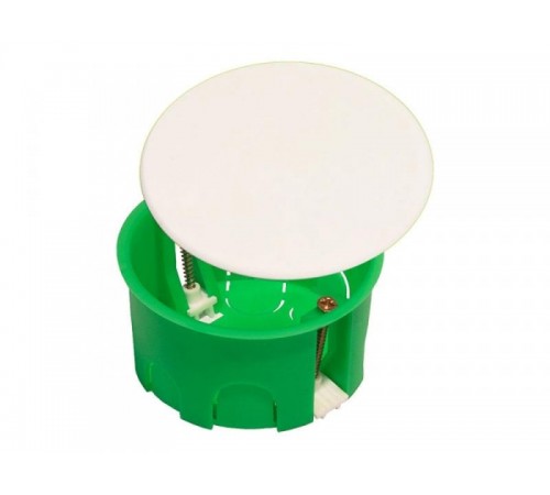 Коробка распределительная с/у 80х45 пластиковые лапки с крышкой (для полых стен)  КР1202  HEGEL